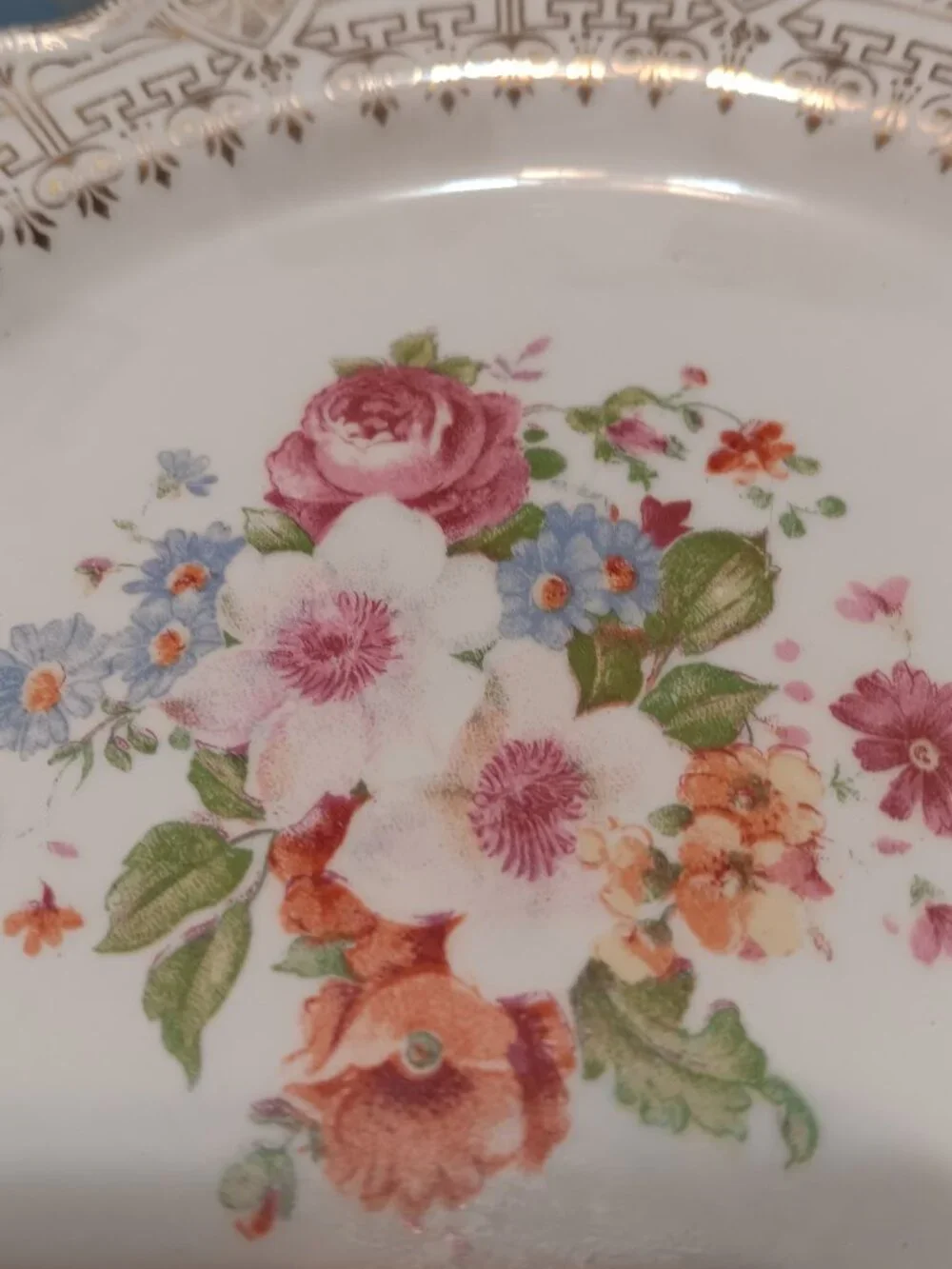 Vintage Stetson China 22Kt Gold 7” Saucers Set 4 Pc Set - Picture 4 of 4